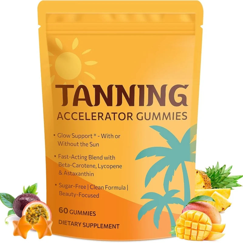 Sunless Tanning Gummies with Astaxanthin & Vitamins | Dewy Glow