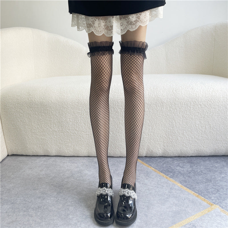 Women's Sexy Lace High Thigh Bow Stockings | Stylish Over-The-Knee