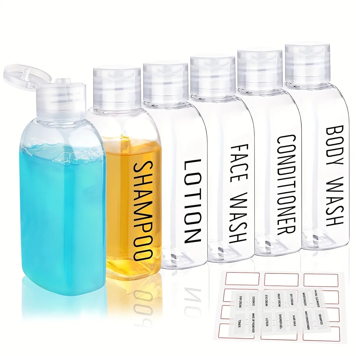 6pcs TSA-Approved Leakproof Travel Bottles for Essential Liquids