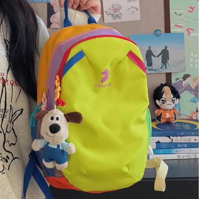 Dopamine backpack, contrasting colors, travel backpack, hiking, mountaineering, outdoor leisure, lightweight travel, study bag