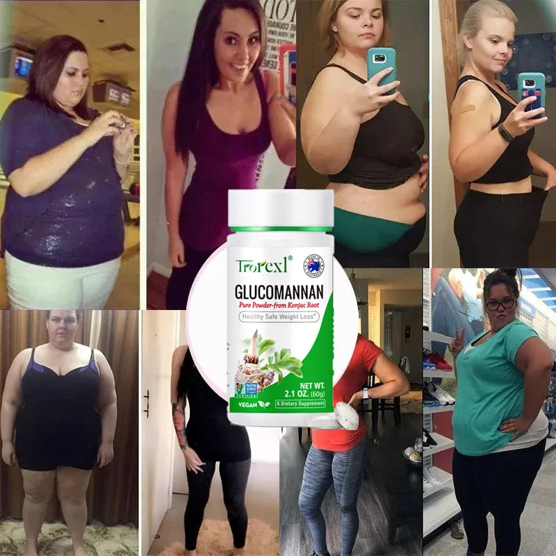100 PCS Glucomannan Powder for Effective Weight Loss | Vegan & Gluten Free