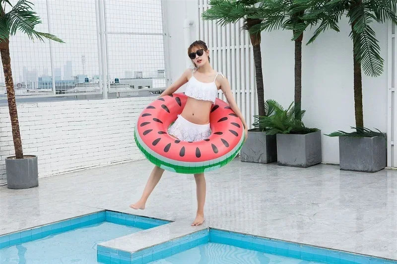 Watermelon Pool Floats | Fun Inflatable Swimming Ring for All Ages