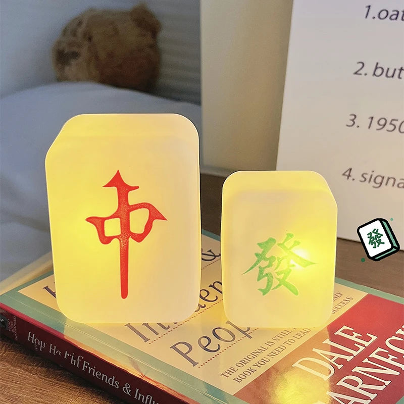 Luz nocturna de mahjong LED creativa | Luz suave de protección ocular