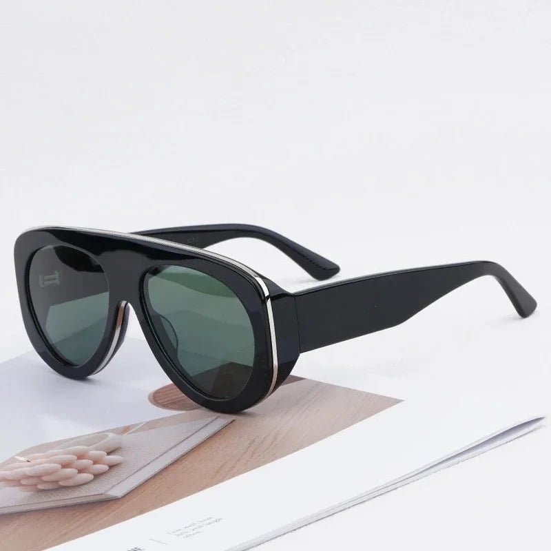 Trendy Retro Oval Sunglasses | Stylish Luxury Eyewear for Outdoors