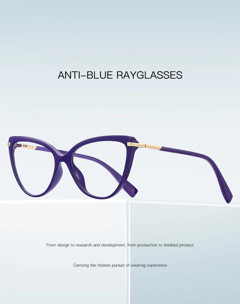 Fashionable Anti Blue Light Cat Eye Glasses for Women | Stylish Protection