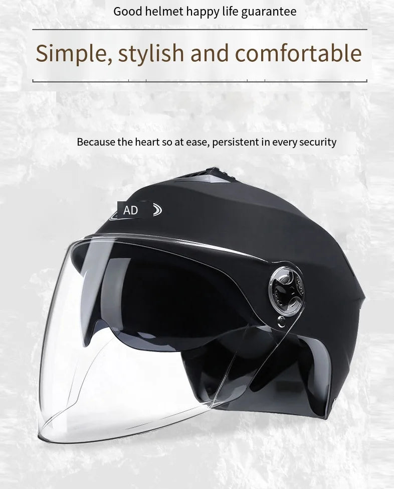 LED Motorcycle Helmet for Moped & Electric Scooter | Unisex Safety Gear