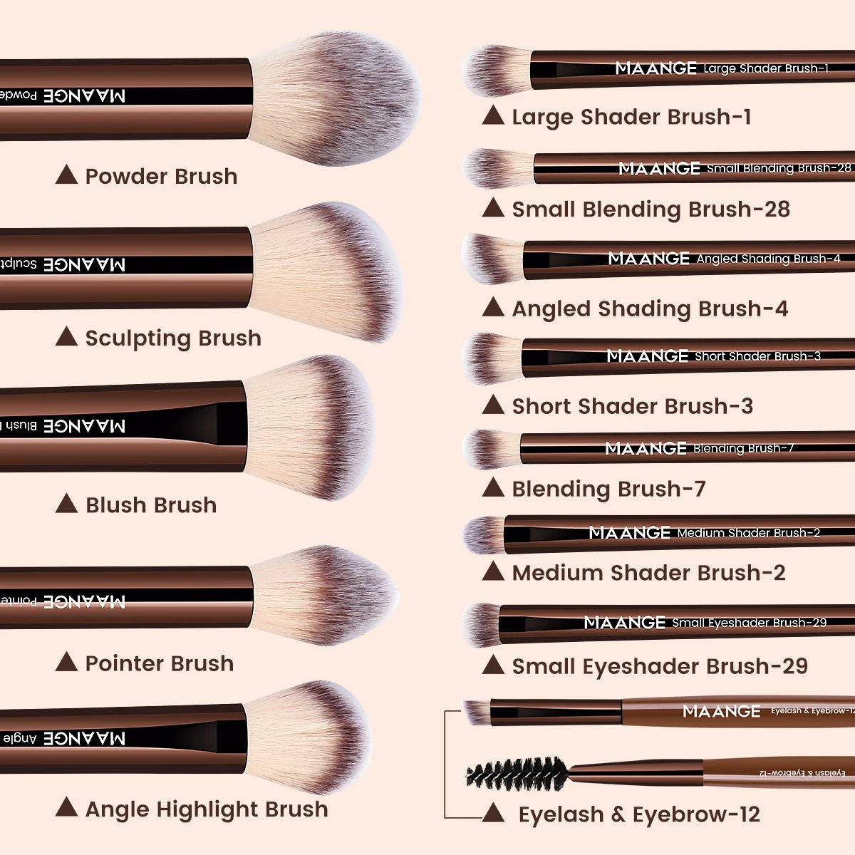 13pc Soft Synthetic Hair Makeup Brush Set | Flawless Beauty Tools