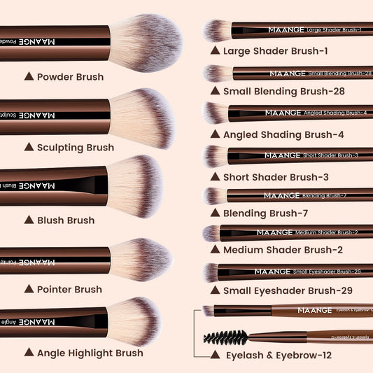 13pc Soft Synthetic Hair Makeup Brush Set | Flawless Beauty Tools