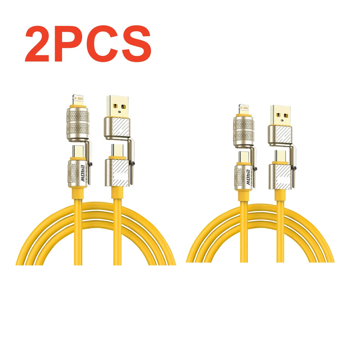 4-in-1 Fast Charging Data Cable - Type-C to Type-C Connection