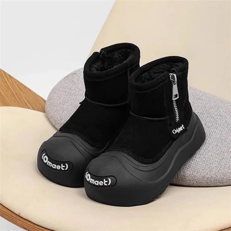 Couples Winter Snow Boots | Warm Plush Mid-Calf Ankle Boots