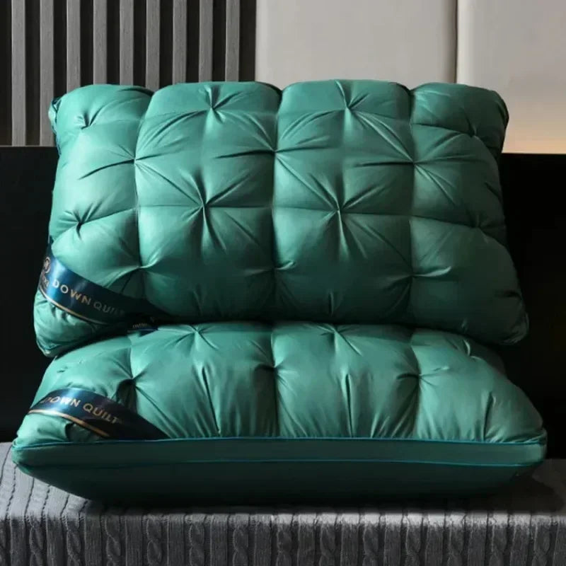 Luxury 100% Cotton Goose Down Pillow | Comfortable Bedding Gift