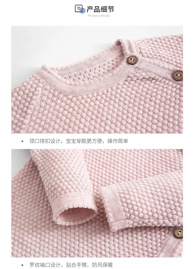 Cotton Baby Knitting Set | Cozy Unisex Winter Outfit for Infants