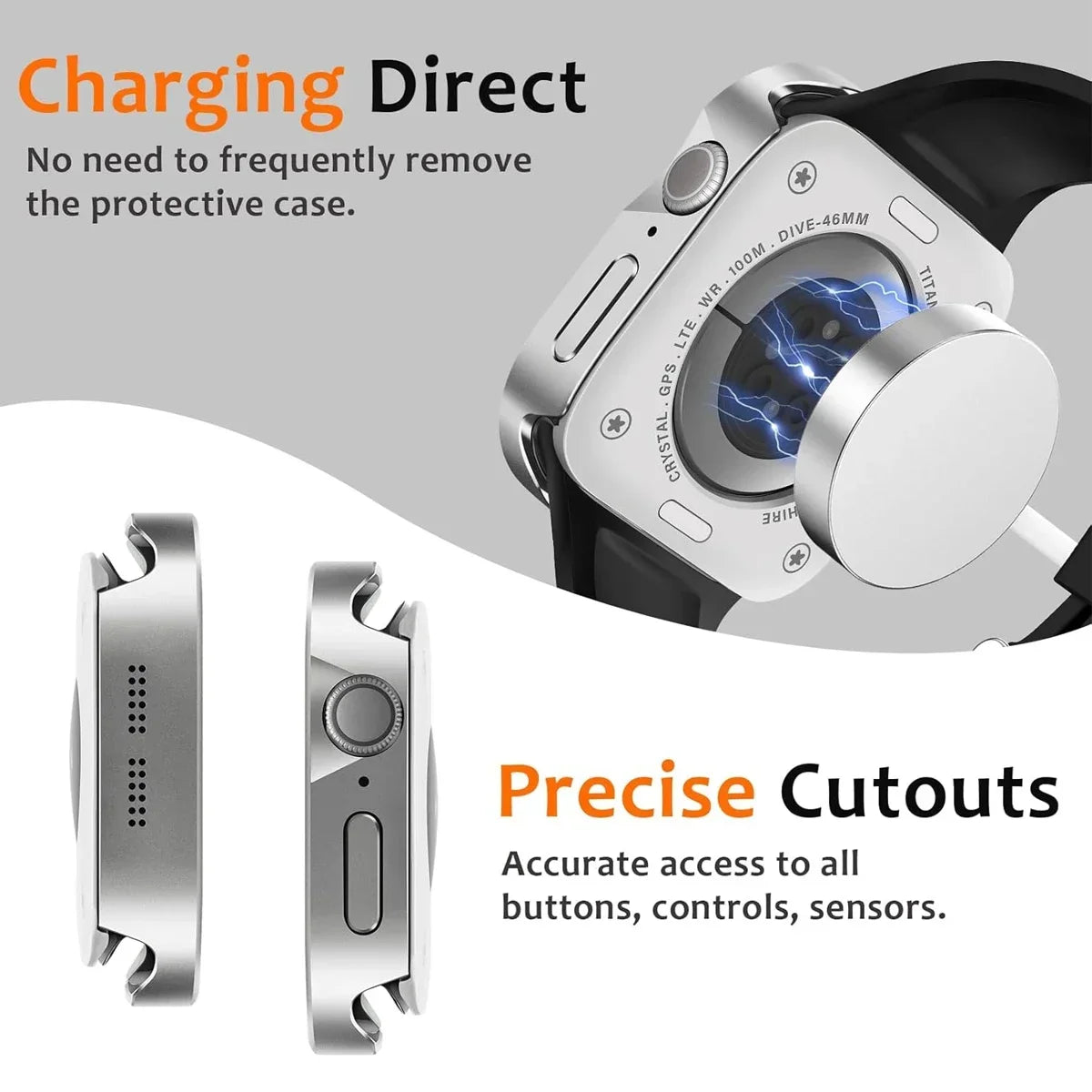 Waterproof Aluminum Alloy Case for Smartwatches | Full Coverage Protection