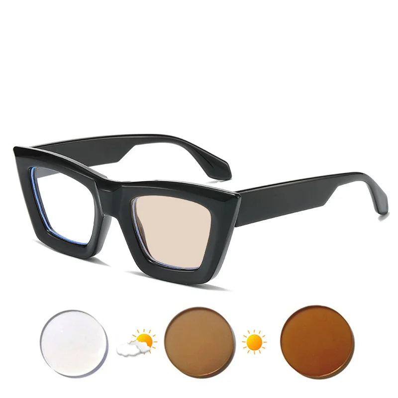 Custom Myopia Glasses | Stylish Butterfly Frame & Blue Light Blocking