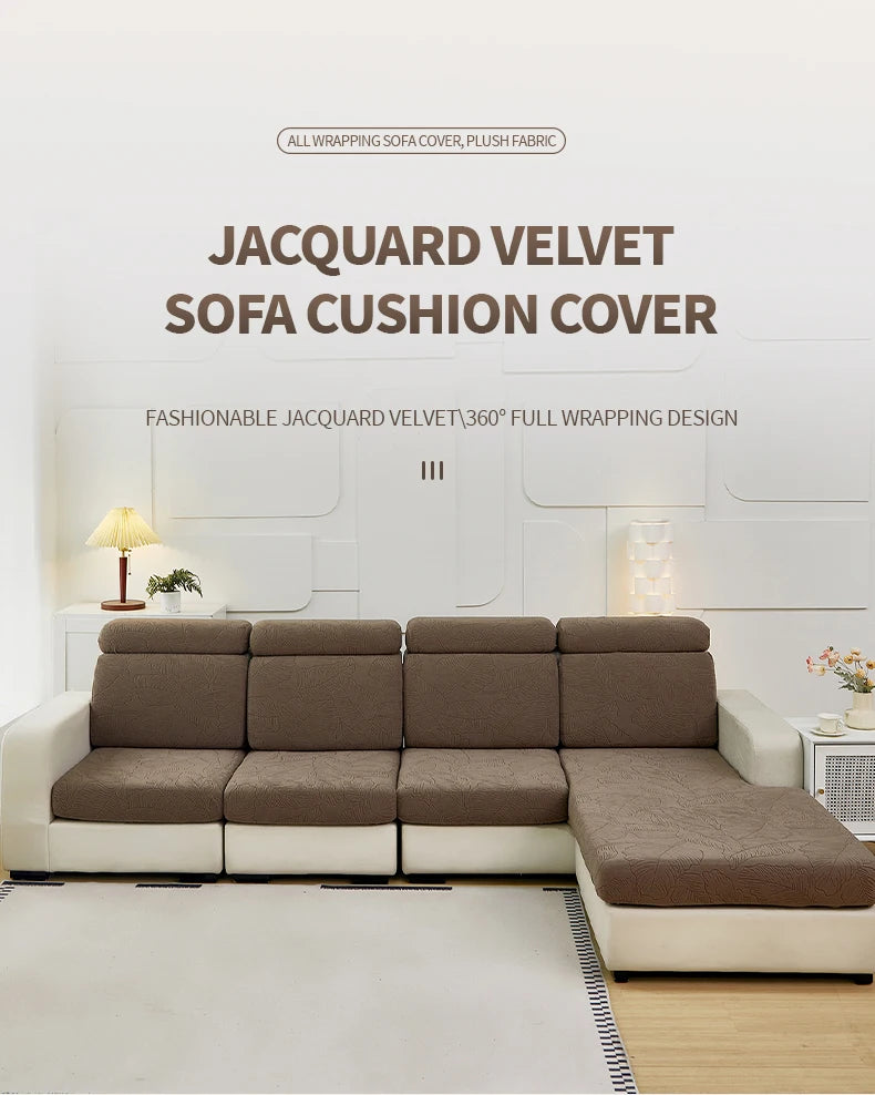 High Elastic Jacquard Sofa Cushion Cover | Pet-Friendly Protector