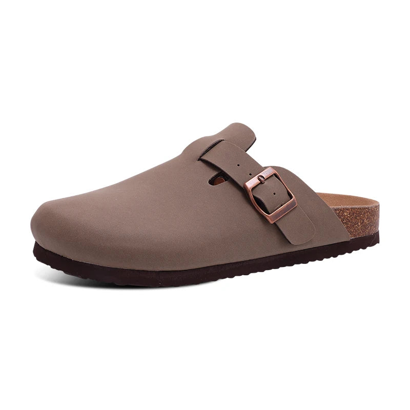 Women's Classic Cork Slippers | Comfortable Suede Clogs with Arch Support