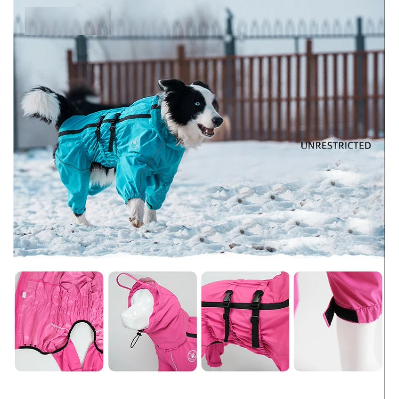 Waterproof Reflective Dog Raincoat | Adjustable Pet Jacket
