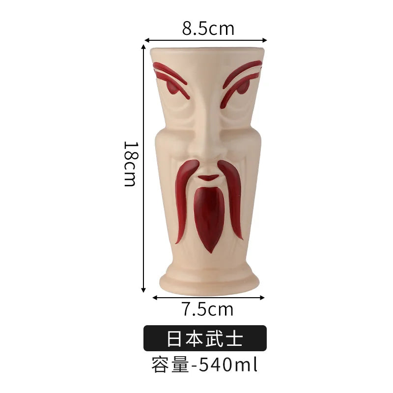 Creative Ceramic Bar Cups | Tiki Hawaiian Cocktail Glasses