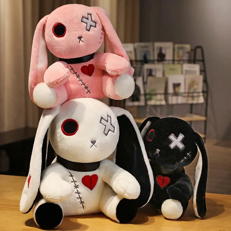 Spooky Gothic Bunny Plush Toy | Creepy Rabbit Horror Doll