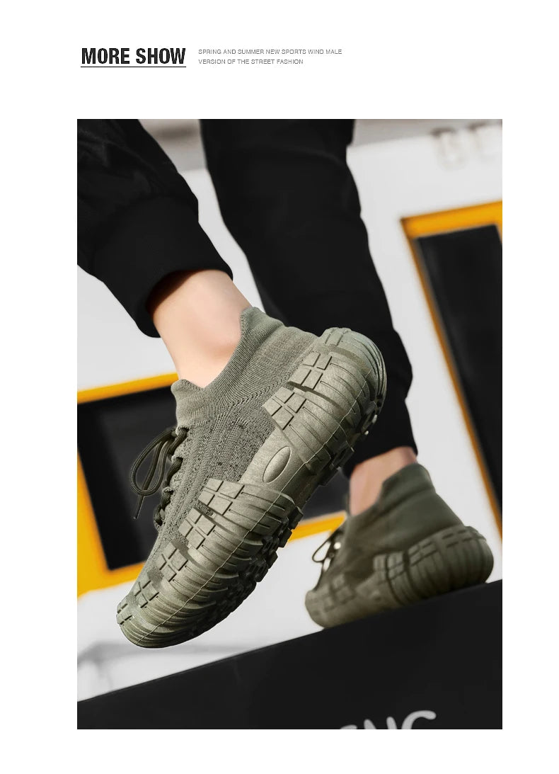 Men's Casual Breathable Mesh Shoes | Non-slip Thick Sole Comfort