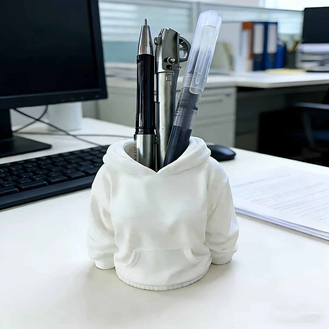 Creative Hooded Sweatshirt Pen Holder | Stylish Storage Solution