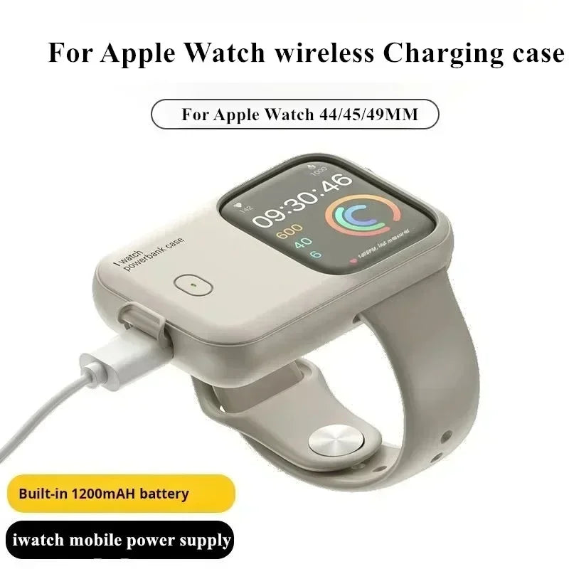 Portable Smart Watch Wireless Charger | 1200mAh Power Bank