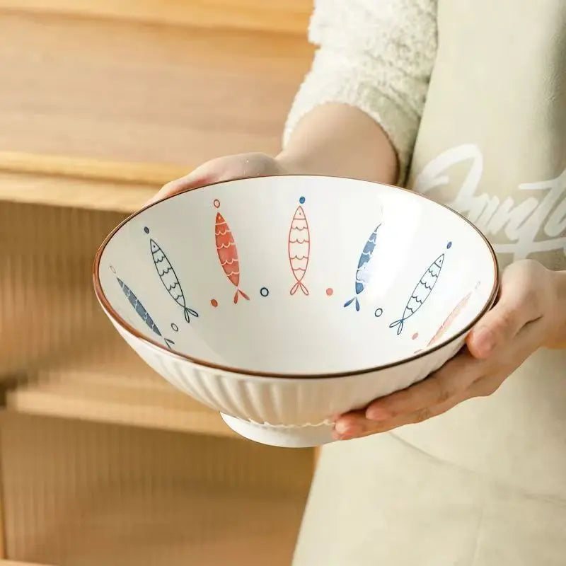 Japanese-style Ceramic Douli Bowl | Elegant Soup & Ramen Dish