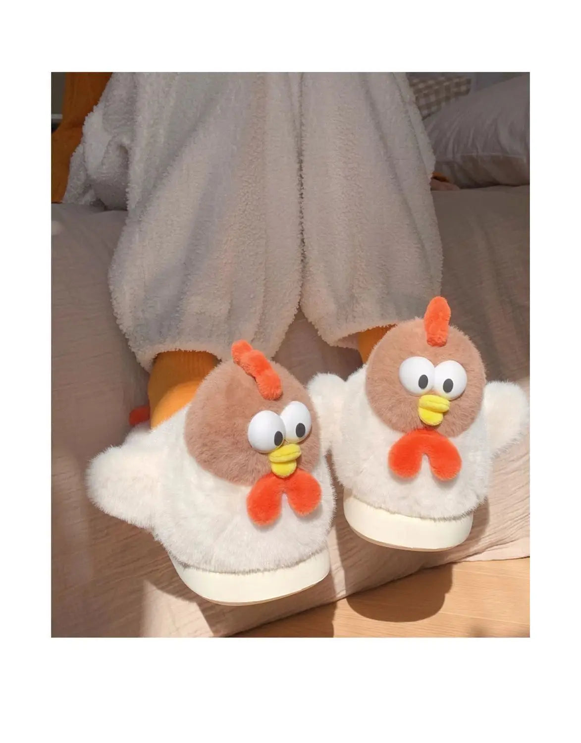 Women's Cute Chick Plush Slippers | Fluffy Warm Winter Shoes