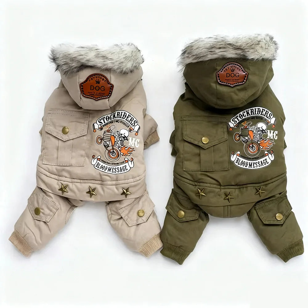 Warm Hooded Coat for Small Dogs | Stylish Winter Pet Jacket