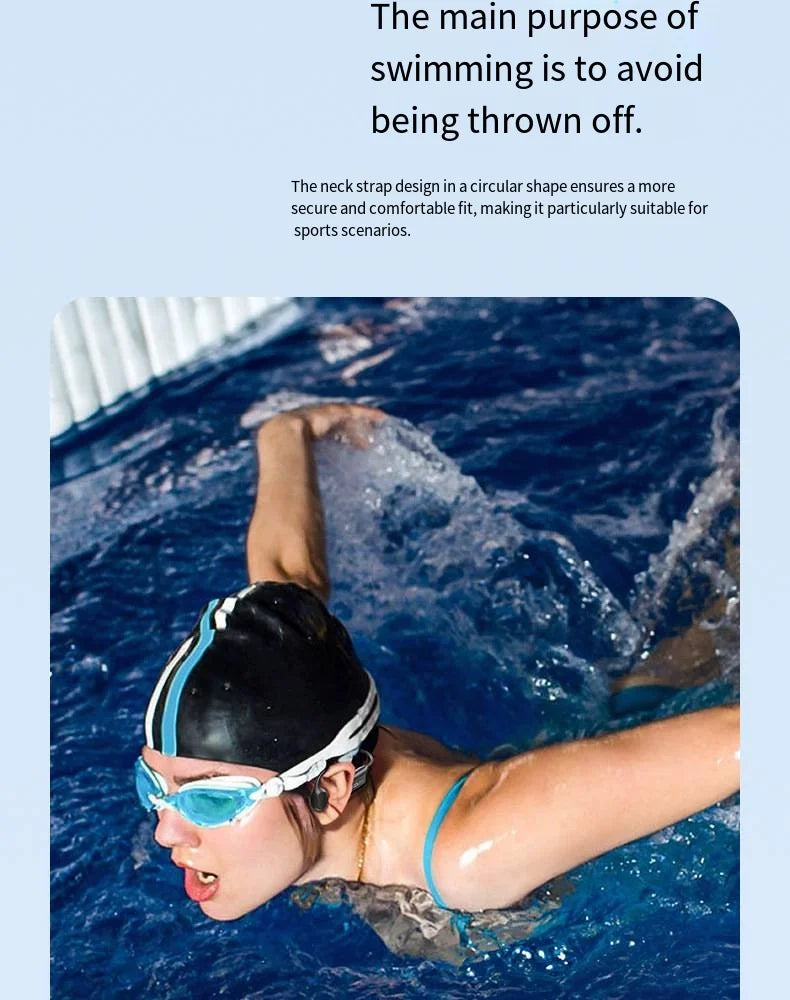 IPX8 Waterproof Bone Conduction Headphones | Open-Ear Bluetooth