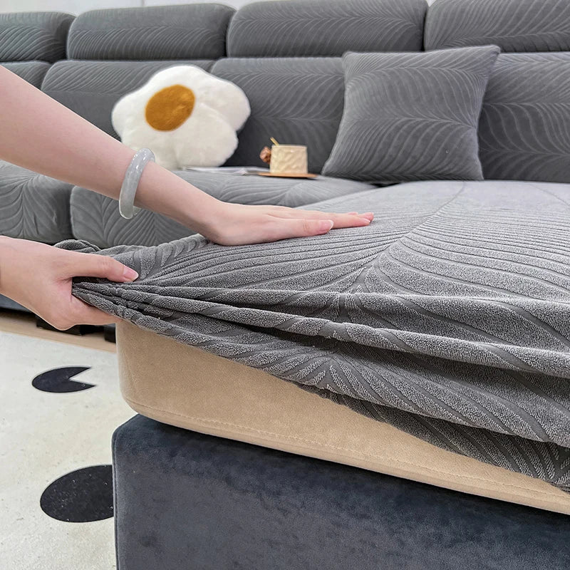 Splash-Proof Jacquard Sofa Cover | High Elasticity & Anti-Dirt