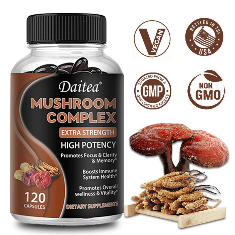 Brain Boosting Mushroom Capsules | Memory & Focus Supplement