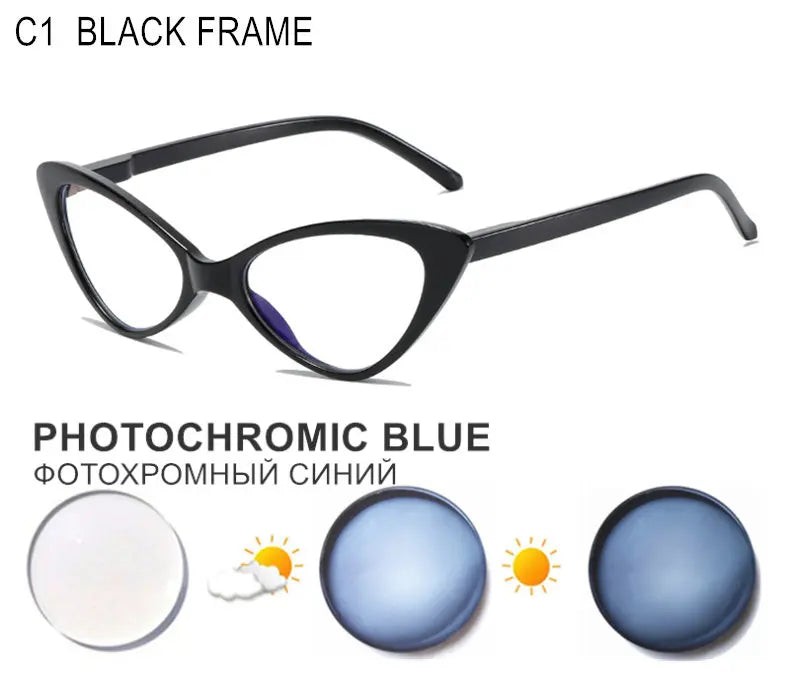 Custom Myopia Glasses with Blue Light Blocking & Photochromic Lenses