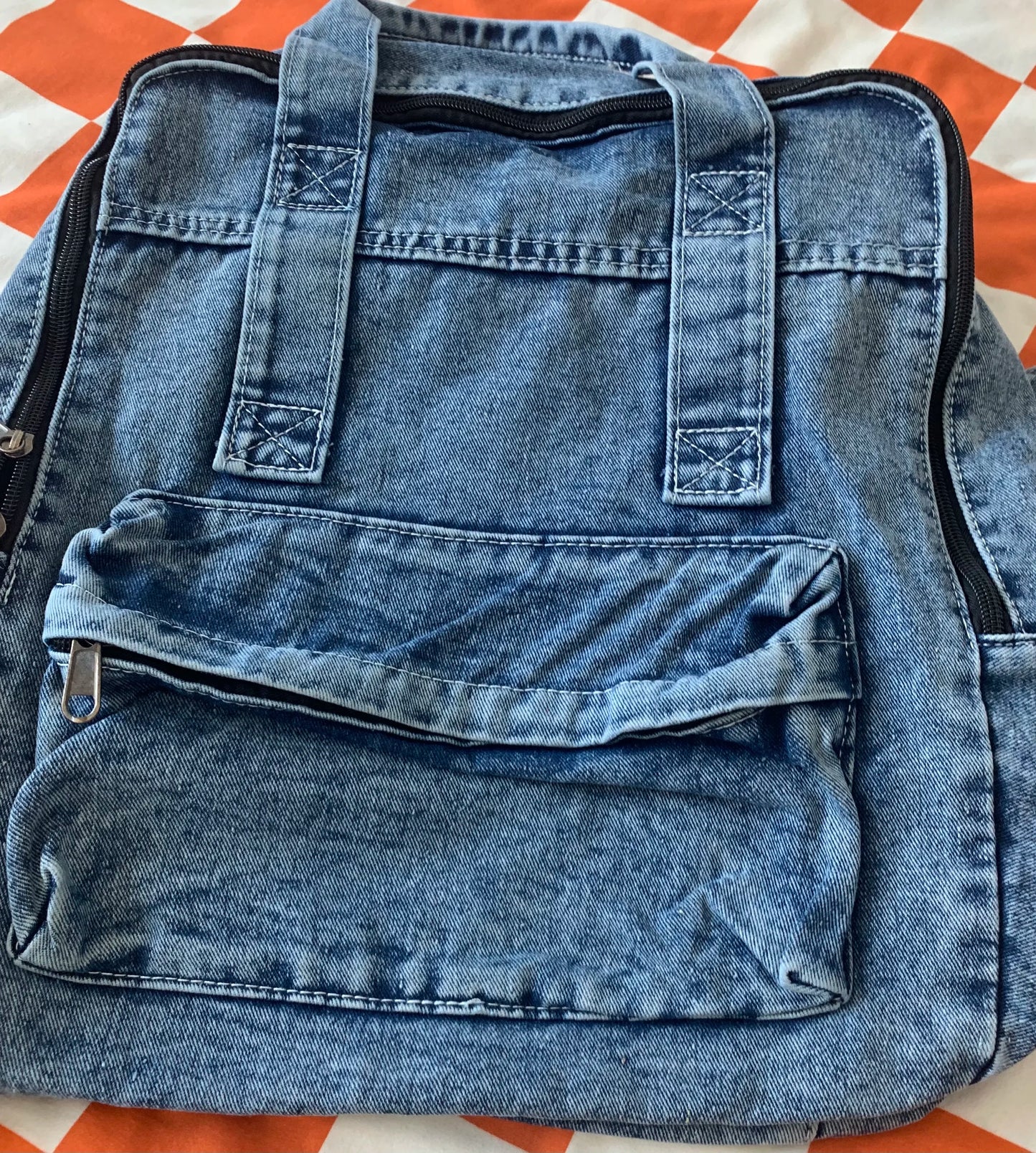 Casual Denim Backpack | Large Capacity Laptop Bag for School & Travel