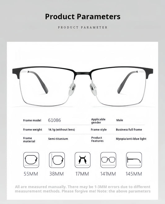 Gafas Graduadas para Hombre | Elegante Montura Cuadrada Retro