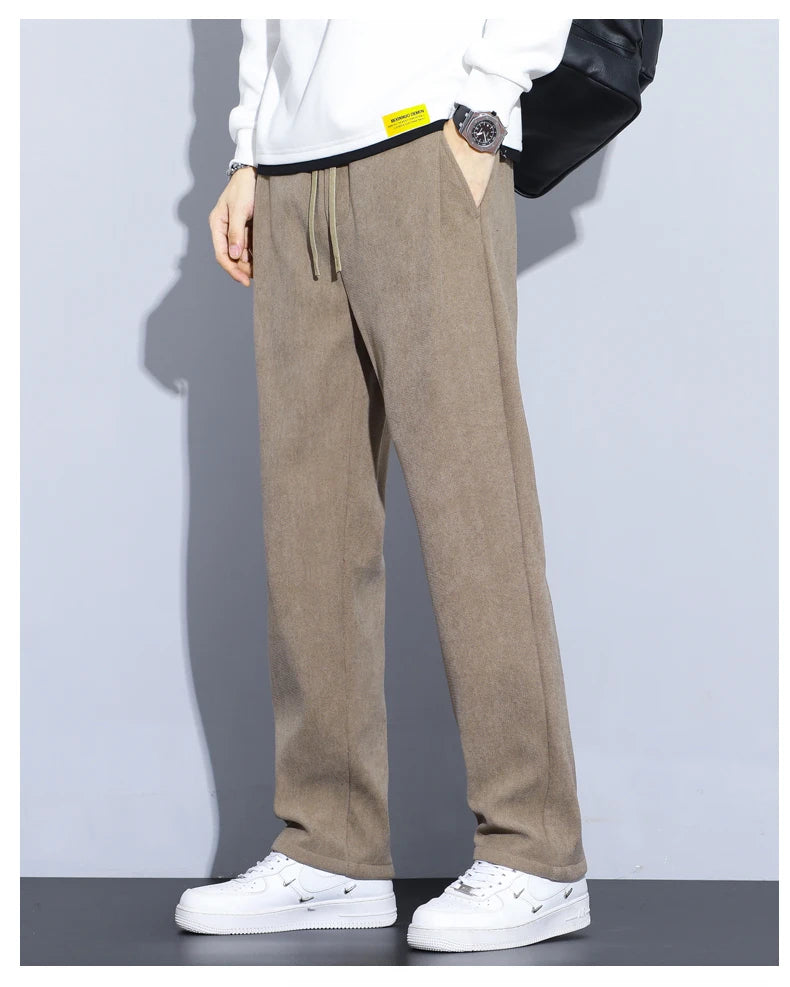 Men’s Thermal Fleece Pants | Cozy Wide-Leg Winter Sweatpants