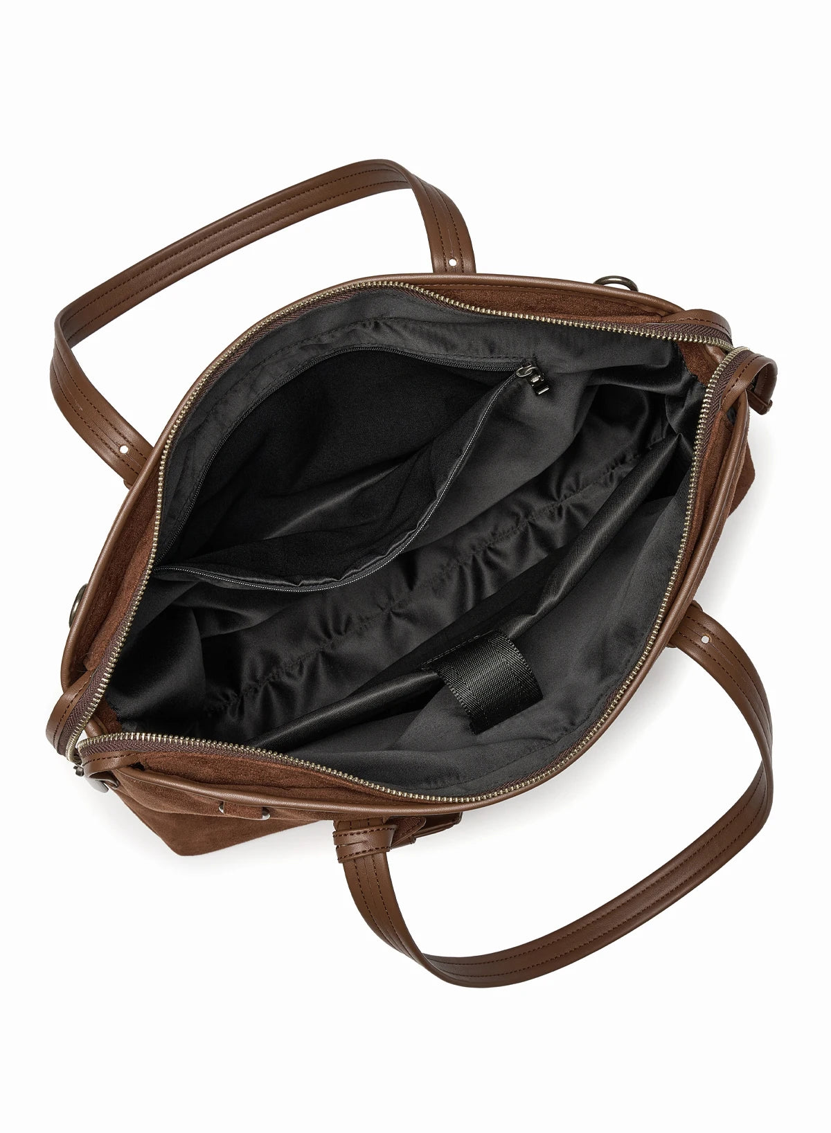 Elegant Black Suede Tote Bag | Stylish Large Capacity Unisex Handbag