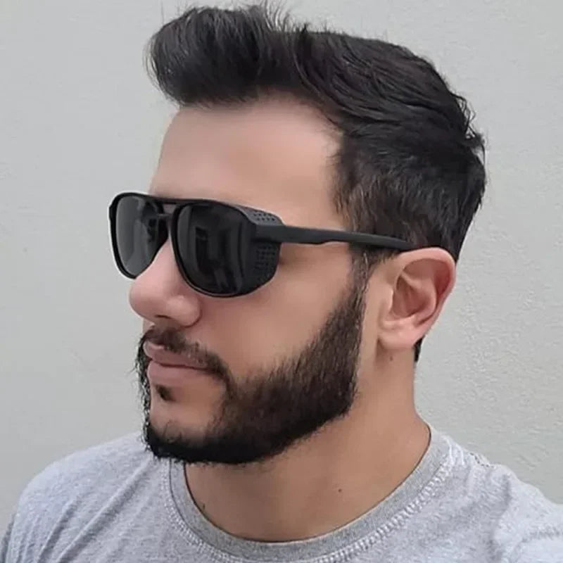 Classic Steampunk Style Sunglasses | Retro Square Sunglasses