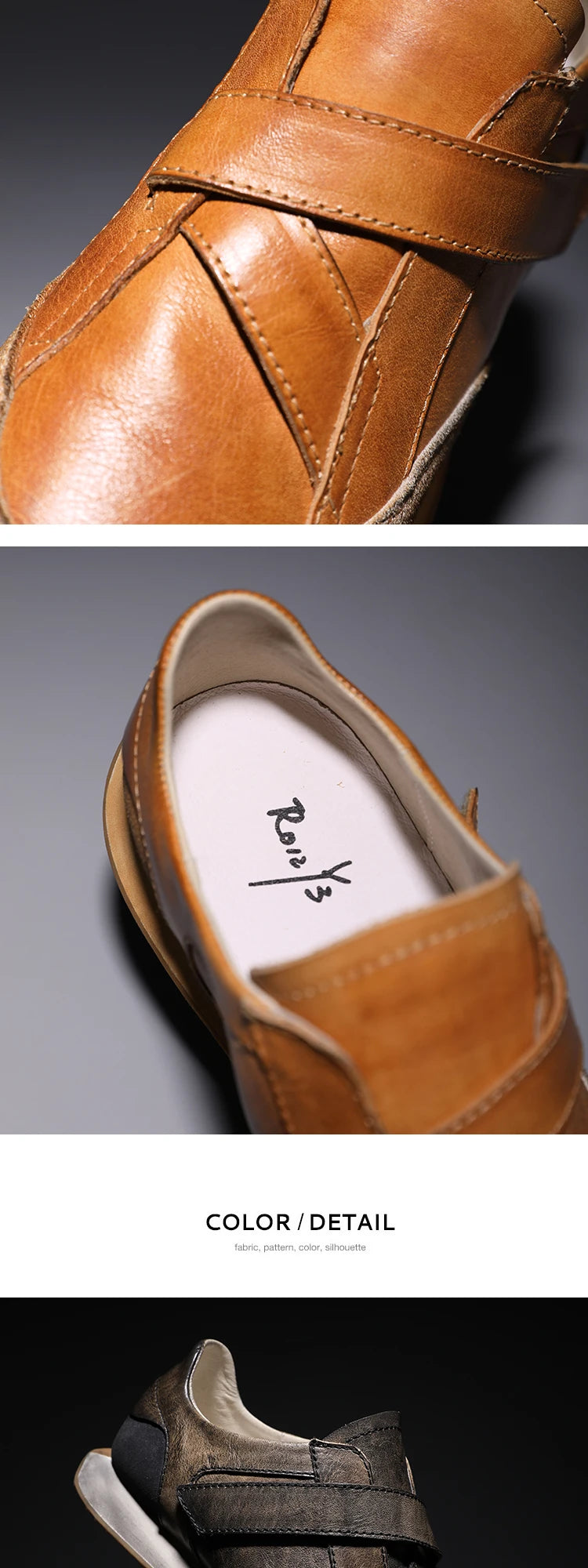 Handcrafted Men's Retro Casual Sneakers | Calf Leather Sneakers