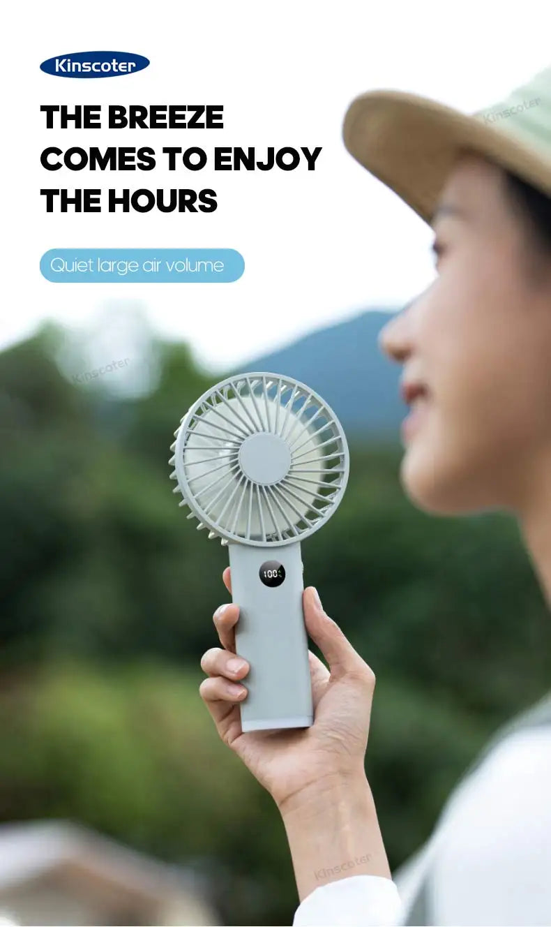 Portable Mini USB Hand Fan | Rechargeable with Night Light