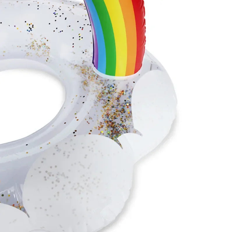 Rainbow Inflatable Swimming Ring | Fun Pool Float for All Ages