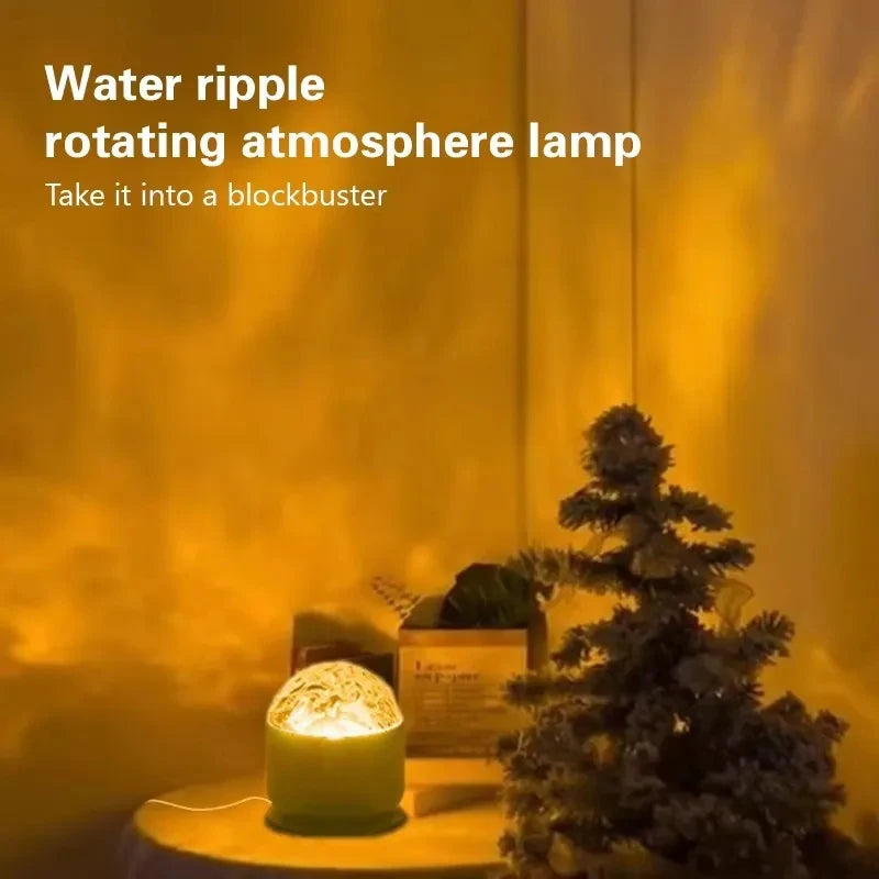 USB Powered Ocean Wave Projector Night Light | 16 Color LED Lamp