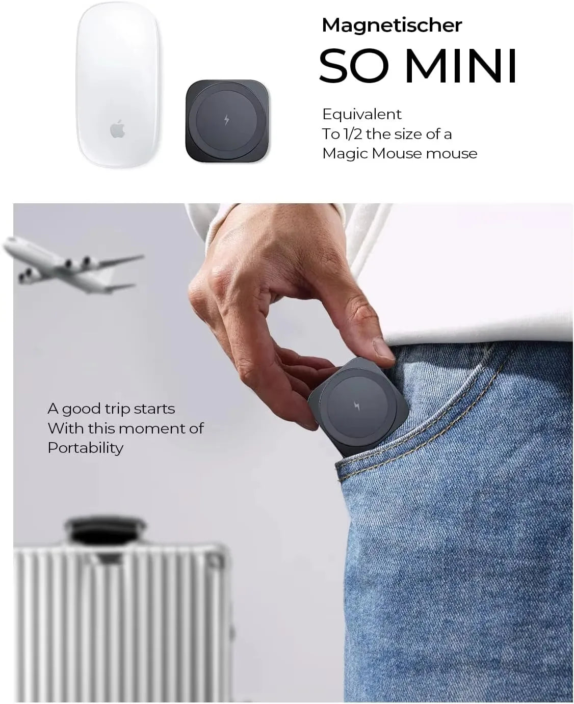 Foldable Wireless Charger Pad | 15W Fast Charge for Phones & Smartwatches