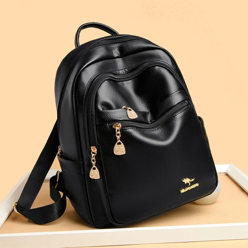 Stylish Leather Backpack for Women | Spacious Daily Use
