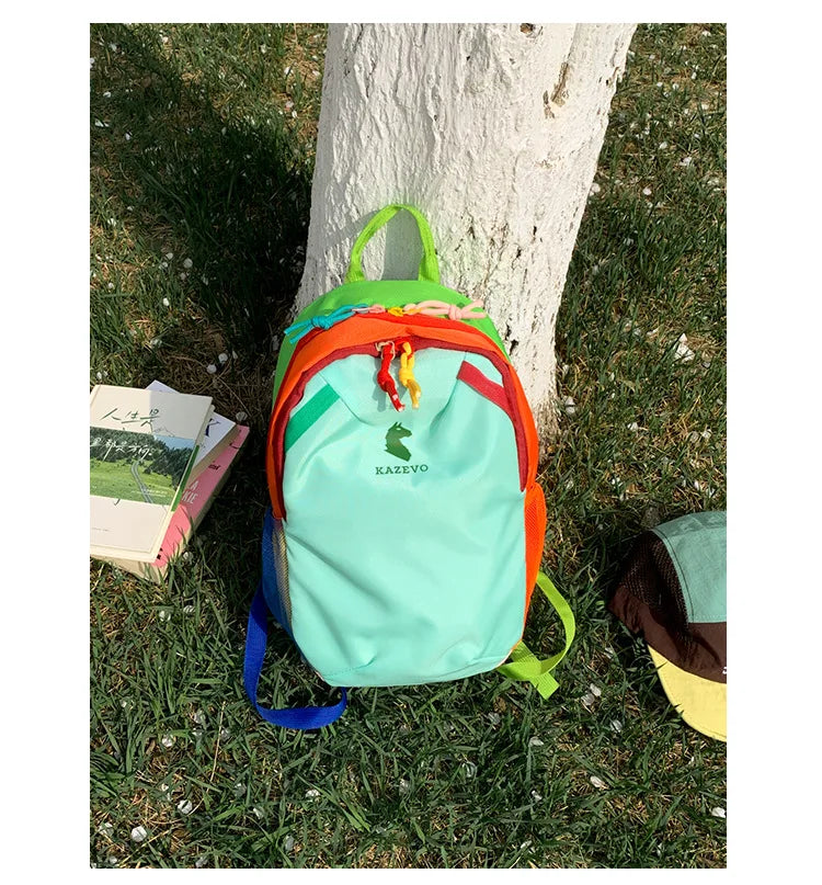 Dopamine backpack, contrasting colors, travel backpack, hiking, mountaineering, outdoor leisure, lightweight travel, study bag
