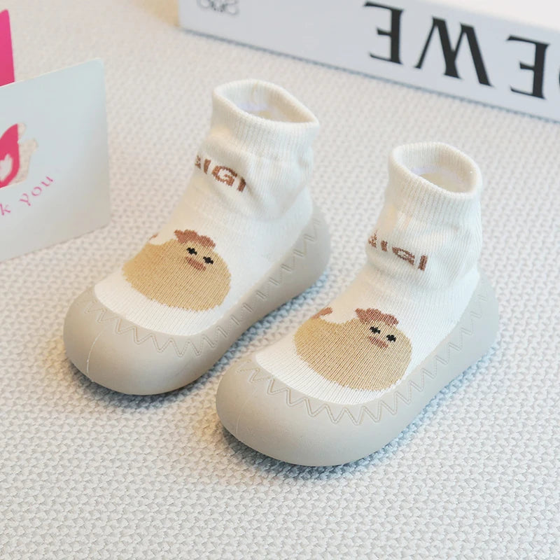 Cute Cartoon Baby Socks Shoes | Soft Rubber Sole for First Walkers