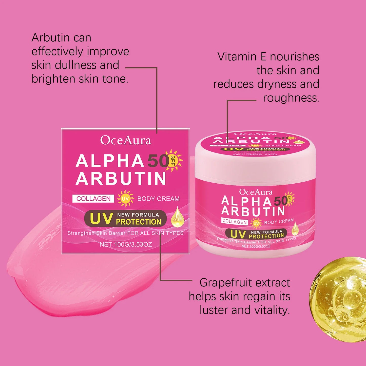 Hydrating Body Cream for Dull Skin | UV Protection & Brightening