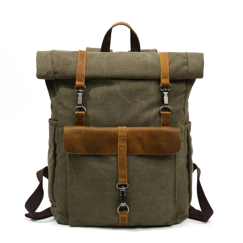 Customizable Men's Canvas Backpack | Large Capacity for Travel