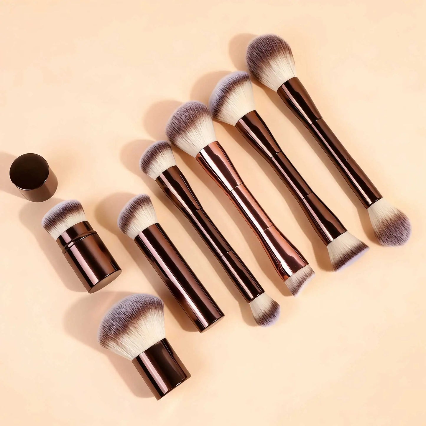 7pcs Double Sided Kabuki Makeup Brush Set | Flawless Finish