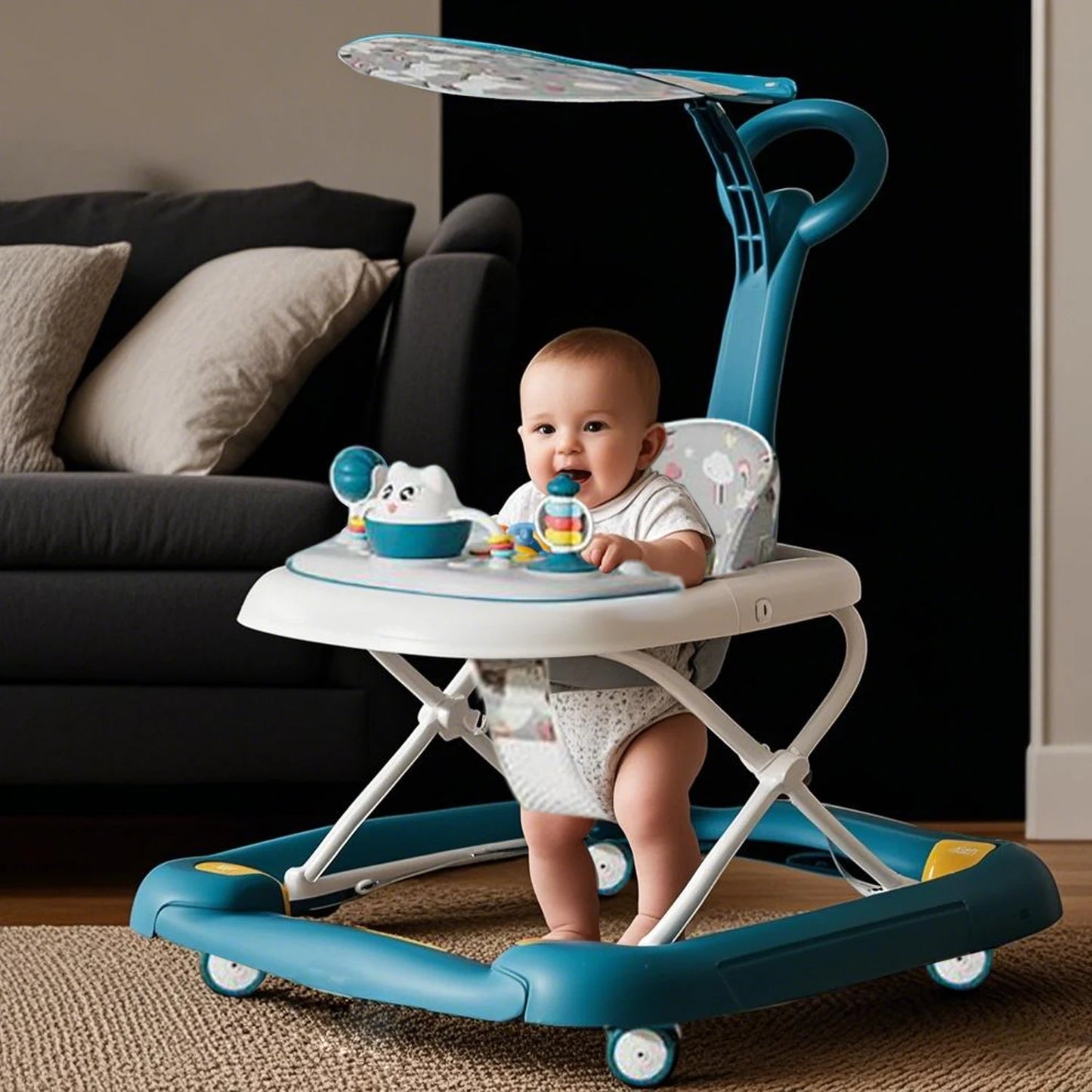 Multi-Functional Baby Walker with Awning | Safe & Fun Mobility